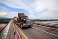 Old truck on a bridge