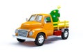 Old truck with Christmas tree Royalty Free Stock Photo