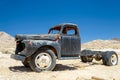 The old truck in ghost town Rhyolite, Nevada. Royalty Free Stock Photo