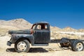 The old truck in ghost town Rhyolite, Nevada. Royalty Free Stock Photo