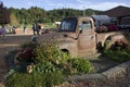 Old truck at pumpkin farm Royalty Free Stock Photo