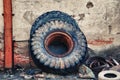 Old truck wheel Royalty Free Stock Photo
