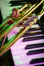 Old Trumpet Piano Keyboard