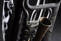 Old tuba mechanism Royalty Free Stock Photo