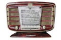 Old tube radio on a white background Royalty Free Stock Photo