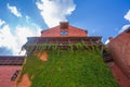 Old Turaida castle with tower in a sunny day. Summer landscape. Gauja national park, Sigulda, Latvia Royalty Free Stock Photo