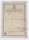 Old Turkish document Royalty Free Stock Photo