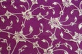 Old Turkish fabric with floral decorations Royalty Free Stock Photo