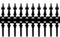 Old Turkish wrought iron grating - black seamless pattern isolated on white background for easy selection - useful for 3D