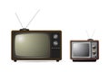 Old tv with antenna icon Royalty Free Stock Photo