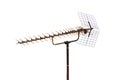 Old TV antenna isolated Royalty Free Stock Photo