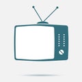 Old TV icon isolated. Television vector. Modern flat pictogram, business, marketing, internet concept. Trendy Simple symbol for we Royalty Free Stock Photo