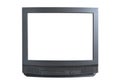 The old TV on the isolated.Retro technology concept.Vintage TVs 1980s 1990s 2000s.