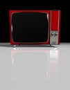 Old TV - RED Television Royalty Free Stock Photo