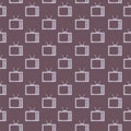 Old TV screen seamless pattern isolated on color background Royalty Free Stock Photo