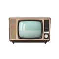 Old tv set vintage television with blank screen isolated on white transparent backgroun Royalty Free Stock Photo