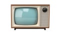 Old tv set vintage television with blank screen isolated on white transparent backgroun Royalty Free Stock Photo