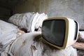 Old TV - vintage - abandoned Royalty Free Stock Photo