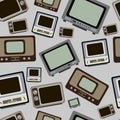 Old TVs seamless texture Royalty Free Stock Photo