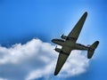 Old, twin engine piston aircraft Dakota during display in Goraszka in Poland. Royalty Free Stock Photo