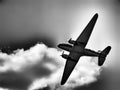 Old, twin engine piston aircraft Dakota during display in Goraszka in Poland. Royalty Free Stock Photo