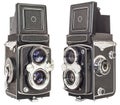 Old Twin Lens Reflex Camera Isolated On White Background Royalty Free Stock Photo