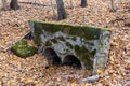 Old two-point culvert in the city autumn park