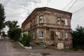 Old two-storey building in Mariupol