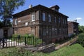 The old two-storeyed wooden house in Nizhny Novgorod, Russia