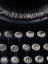 Old type writer, tone shift technique. Royalty Free Stock Photo