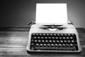 Old typewriter in black and white Royalty Free Stock Photo