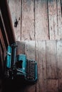 Old typewriter on the floor Royalty Free Stock Photo