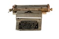 The old of typewriter isolate on white background Royalty Free Stock Photo