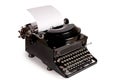 Old typewriter isolated on a white