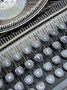 Old typewriter keyboard close up photo concept Royalty Free Stock Photo