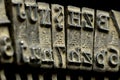Old typewriter machine close-up Royalty Free Stock Photo