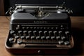 An old typewriter s keys clacking into a thunderstorm