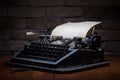 Old typewriter on table Royalty Free Stock Photo