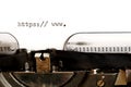 Old typewriter with text http Royalty Free Stock Photo