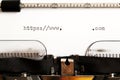 Old typewriter with text http Royalty Free Stock Photo
