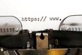 Old typewriter with text http Royalty Free Stock Photo
