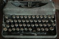 Old typewriter vintage typewrite antique machine Royalty Free Stock Photo