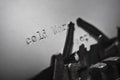 Old typewriter with the written text Cold war. Royalty Free Stock Photo