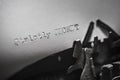 Old typewriter with the written text Strictly SECRET. Royalty Free Stock Photo