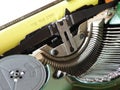 Old typewriter and yellow paper with text true story Royalty Free Stock Photo