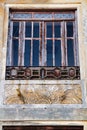 Old typical facade next to the water canal in Aveiro village in Porto Royalty Free Stock Photo