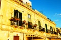 Old typical windows in Ortigia. Sicily Royalty Free Stock Photo