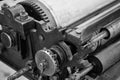 Old typography printing machine. Noise Royalty Free Stock Photo