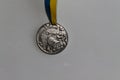 Old Ukraine silver medal for excellence in high school graduation