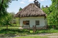 Old ukrainian house, Open-air Museum of Folk Architecture and Folkways of Ukraine in Pyrohiv Pirogovo village near Kiev, Ukraine Royalty Free Stock Photo